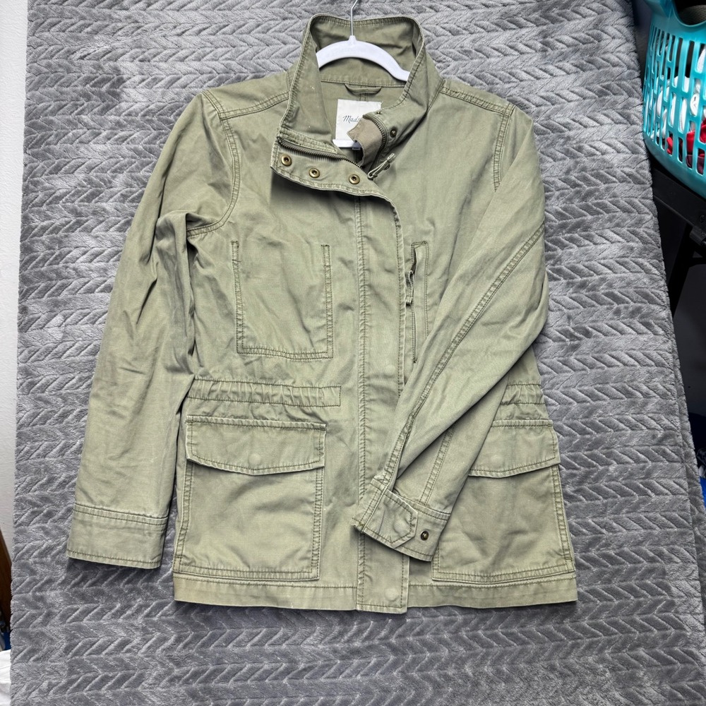 Madewell Dispatch Jacket Medium Olive Green Utility Military L2512 (2043)